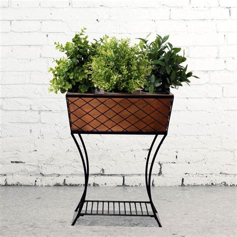 plant box holder metal|metal plant stands indoor outdoor.